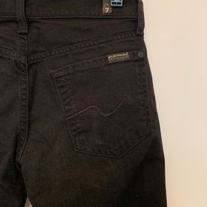 7 for all mankind straight leg black Roxanne fit